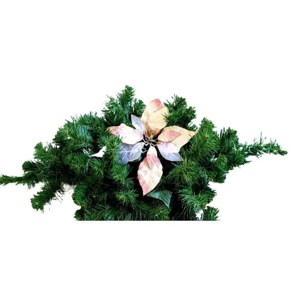 🎄🌸🎀Set of 3 Vintage Christmas Swags Faux Pine Pink Gold Holiday Decor 26-28